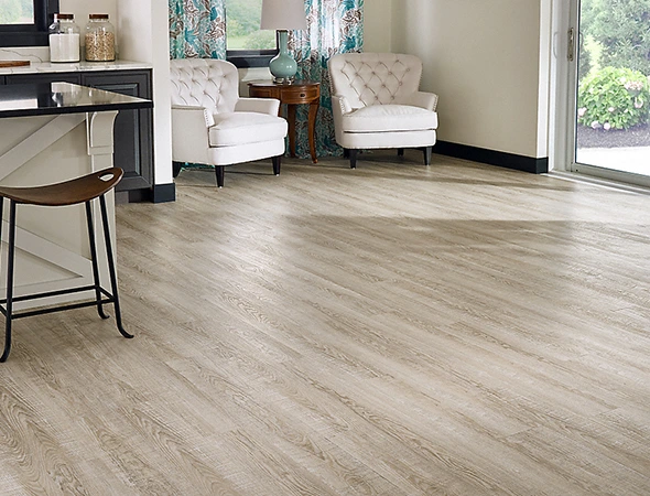 Affordable luxury vinyl plank flooring installation with glue down and click lock options in Pawtucket and Coventry RI